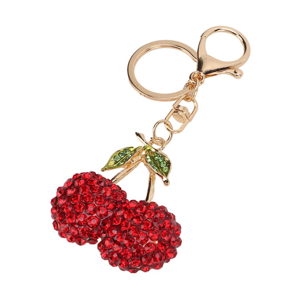 Cherry Keychain Cherry Shape Cute Fashion Car Keychain with Key Rings Hook Cute Keychain for