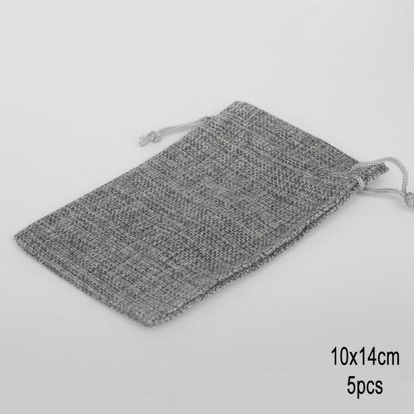 5 stuks trekkoord natuurlijke jute zak jute geschenkzakken verpakking bruiloft zakken