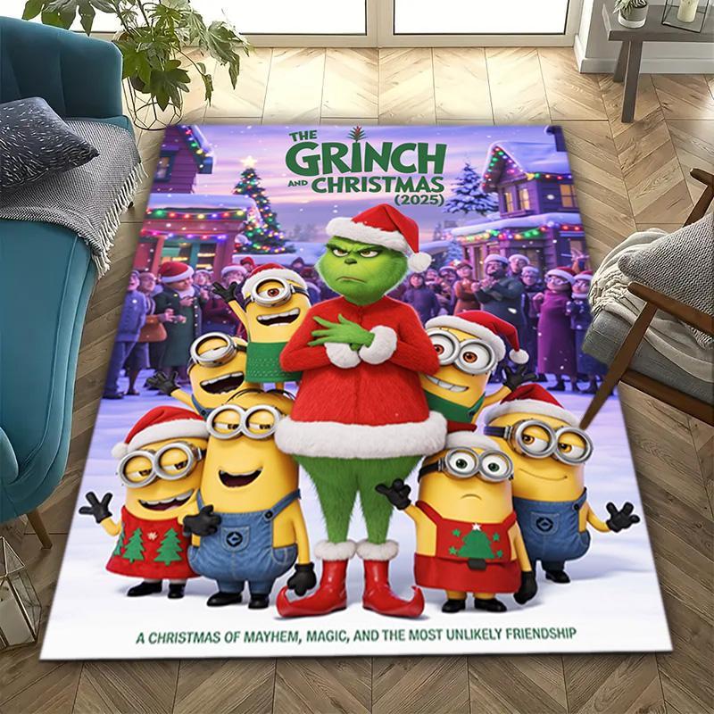 Christmas Gift Comedy Movie How the Grinch Stole Christmas carpet home living room decoration table and chairs anti slip door mat carpet A15