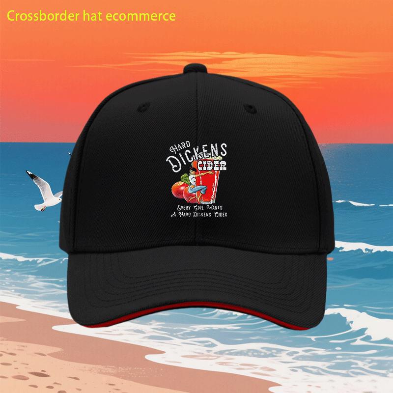 Hard Dickens Cider Funny Print Baseball Cap Breathable Adjustable Snapback Hat Casual Outdoor Headwear