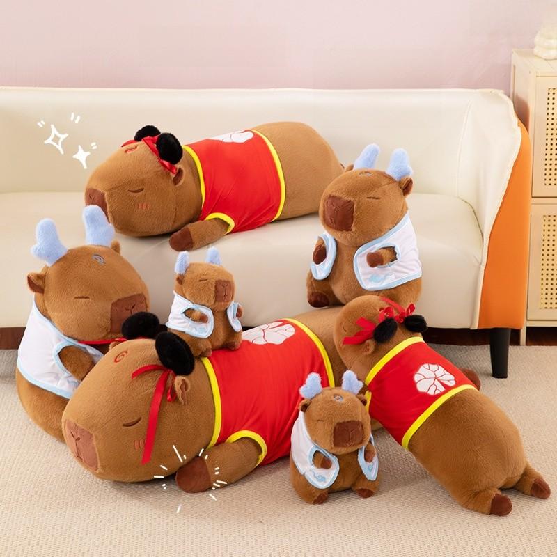 Originality Nezha Aobing Transforms Into Capybara Cartoon Plush Pillow Toy