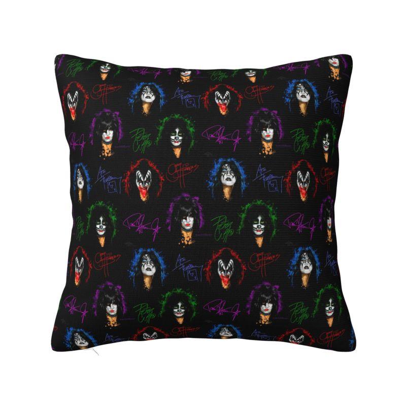 

Custom KISSs Logo Pillow Case 40x40cm Decorative Rock & Roll All Nite Party Luxury Cushion Cover Velvet Pillowcase 30x30cm 12x12in