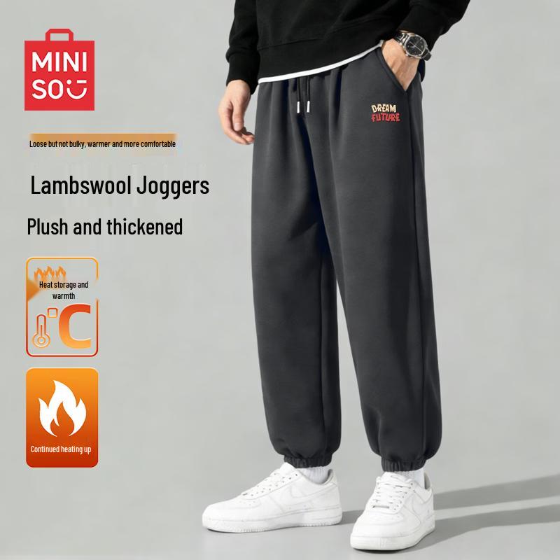 MINISO Men s Autumn/Winter Loose Fit Jogger Sweatpants 3XL