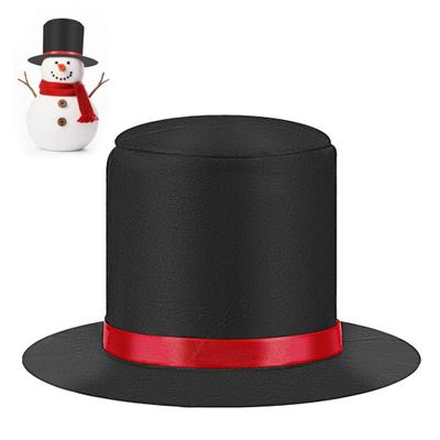 Weihnachts Schneemann Hut Set Großer Schneemann Zylinder Filz Karottennase Weihnachtsbaumspitze Verkleidungsrequisiten für Familienspaß