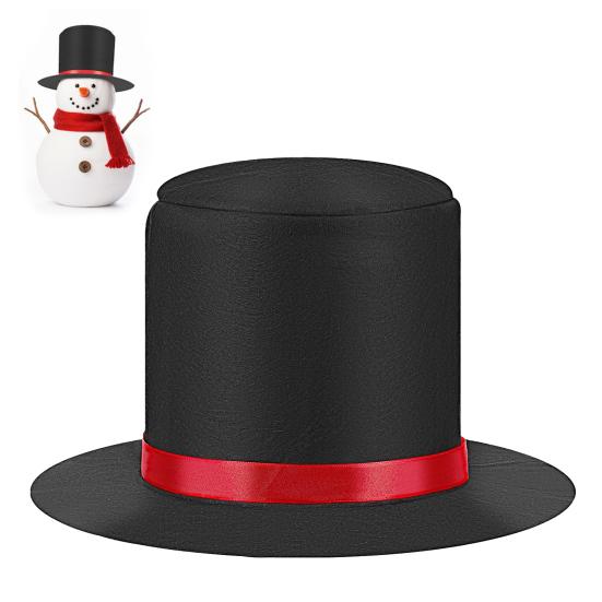 Christmas Snowman Hat Kit Large Snowman Top Hat Felt Carrot Nose Xmas Tree Topper