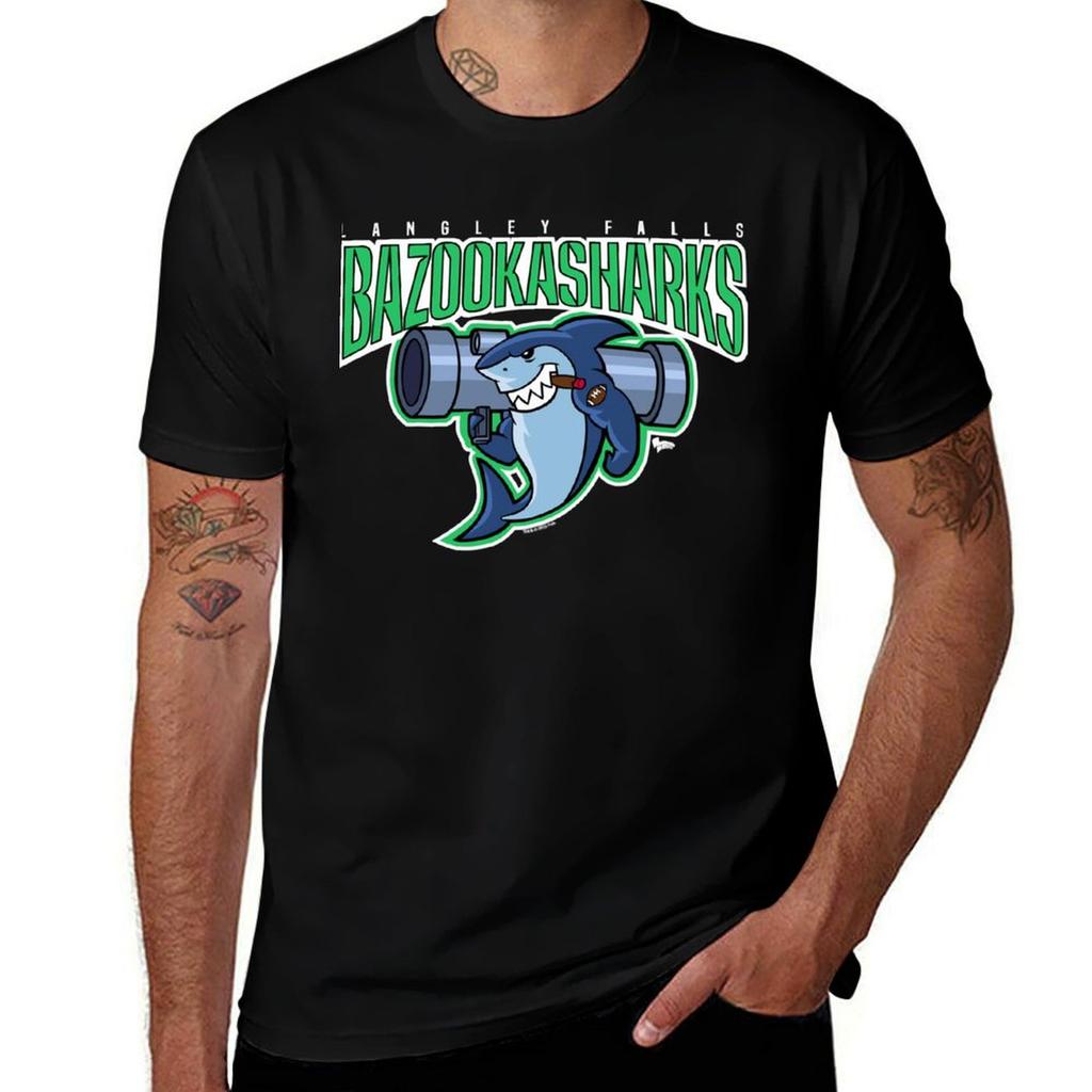 American Sharks Logo For Fans T-Shirt Outdoor Work Short Sleeve Top