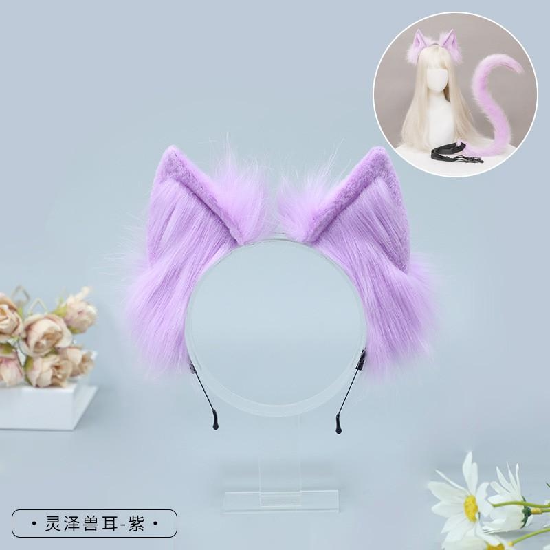 Handgemachtes Kunstfell Tierohren Stirnband Cosplay Anime Convention Niedliche Flauschige Katze Fuchs Ohren Haaraccessoire Damen Herren