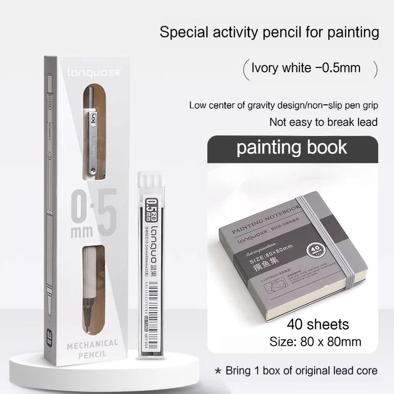 Automatic Mechanical Pencils 0.7/0.5/0.3mm Press-Free 2B/HB Lead Art Sketch Drawing Supplies Automatic Pencil Writing Stationery