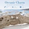 Creative Design Starfish Earrings White Color Ocean Style Earrings Starfish Pendant Earrings  Gift