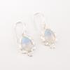Milky Opal Gemstone 925 Sterling Silver Jewelry Handmade Stylish Earrings 1.6" EE-163-21