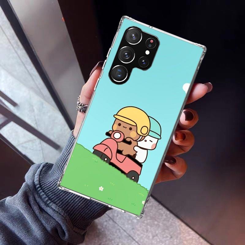 Bubu Dudu Cartoon Cute Phone Case For Samsung Galaxy S26 S25 Edge S24 S23 Ultra S22 Plus S21 S20 FE Soft TPU Back Cover Funda Ga