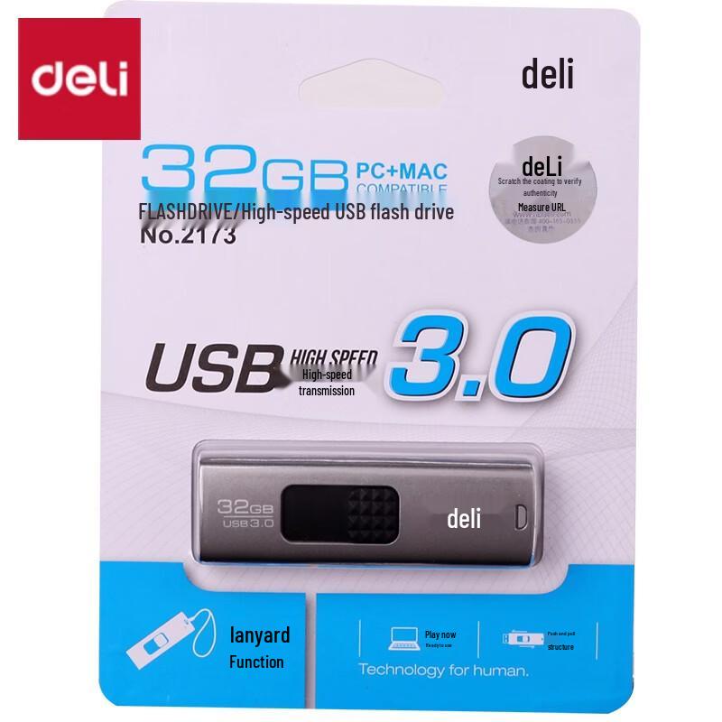 deli 2173 Push-Pull USB 3.0 Flash Drive