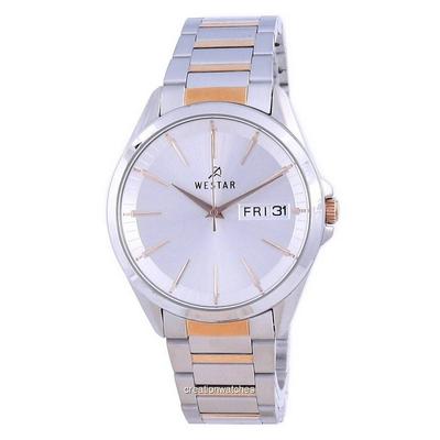Silver Dial Two Tone Stainless Steel Quartz 50212 SPN 607 Men's Watch