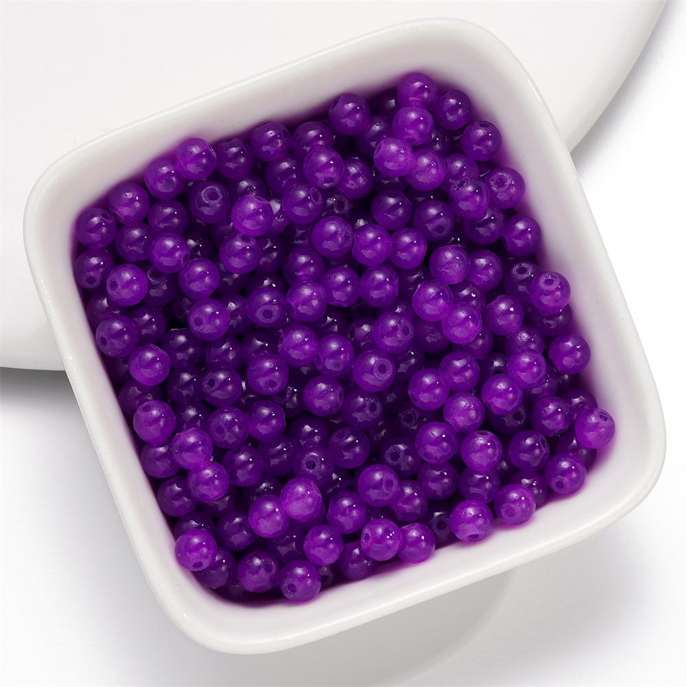 50-200pcs 4mm Imitation Jade Round Glass Beads Bracelets Loose Beads Jewelry Accessories For DIY Necklace Anklet Jewelry Making