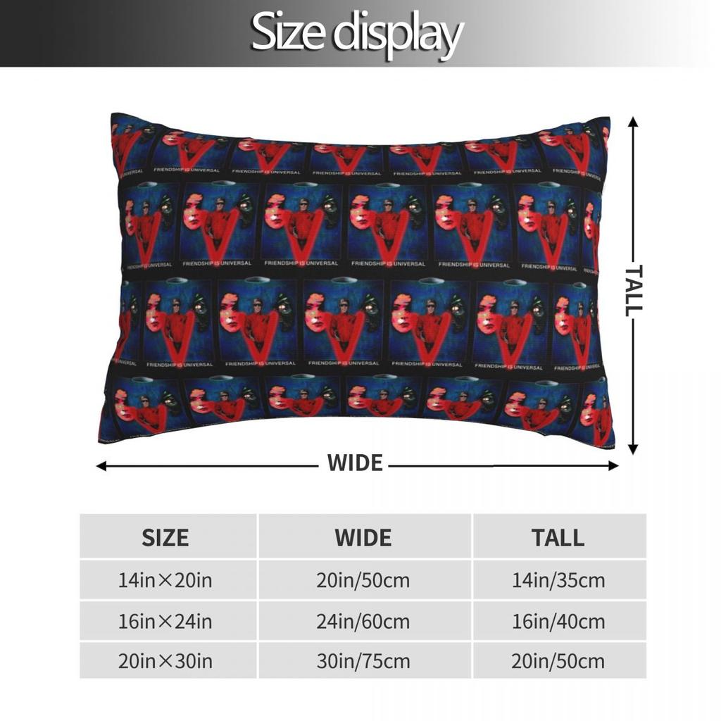 V The Visitors Rectangle Pillowcase Cushion Cover Decorative Bedroom Bed Home Comfort Throw Pillow