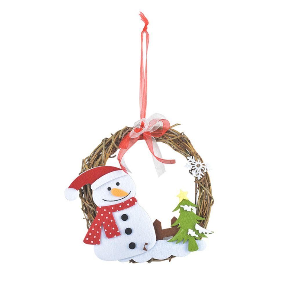 Handmade Christmas Tree Accessories DIY Santa Hanging Ornaments Christmas Xmas Wreath  Shop Window