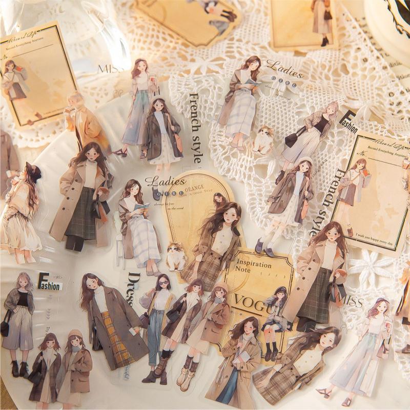 30-Sheet Vintage Coffee Theme Sticker Pack, Retro Coffee Culture Designs & Crisp Details, Perfect for Journal Embellishment