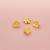 S999 Sterling Silver Flower Pendant with Gold Clasp for DIY Crystal Bracelet/Necklace Beading