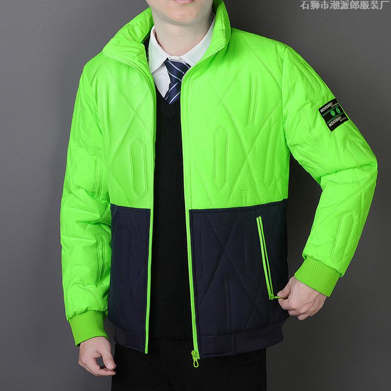 Lamb wool cotton-padded clothes stand-up collar cotton-padded clothes for men and women, new velvet cotton-padded clothes for men in winter, casual 