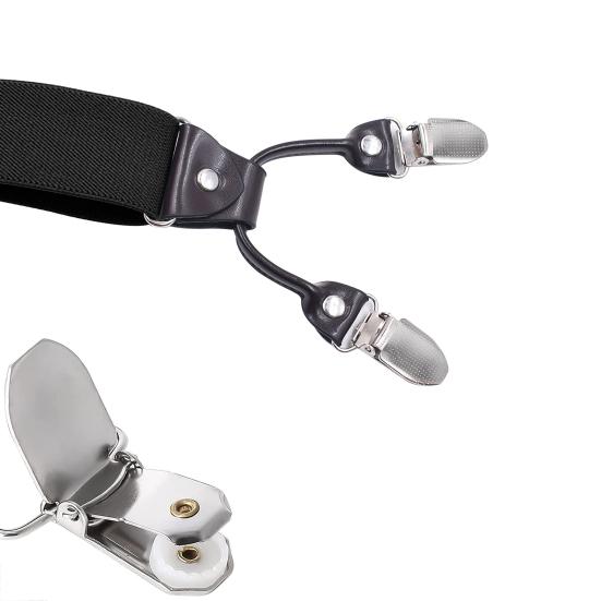 Hosenträger für Herren, verstellbar, mit Schnellverschluss, verschleißfest, rutschfest, mit robusten Clips, Mehrzweck-Hosenträger aus Polyester mit Y-Rücken für Herren