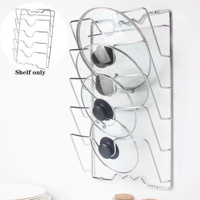 1 Pc Multifunktionale Küche Topf und Deckel Rack Wand-montiert Lagerung Rack Schneiden Bord Lagerung Rack