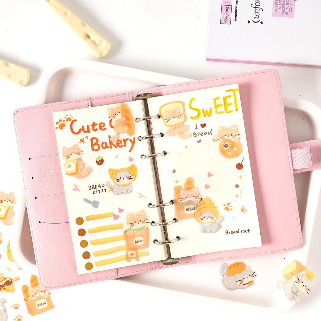 Pet Tea Party Cartoon Stickers: Cute, Creative, Waterproof DIY Journal Material for Kids