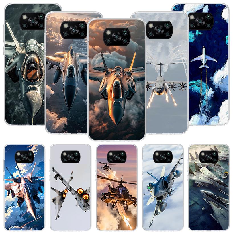 Aircraft Airplane Cool Phone Case For Xiaomi Poco X7 X6 X5 Pro F7 Ultra Redmi 15C 15 13 13C 12 12C 10 10A 10C 9 9A 9C 9T Cover P
