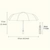 Automatic Folding Umbrella with Large Central Rose & Smaller Roses - Portable Collapsible Design, 8-Rib Iron Frame, Durable 21
