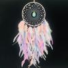 Tree of Life Dream Catcher Handmade Pink Gravel Wall Hangings Feather Craft Home Decor Wind Chimes DreamCatchers Room Decorate