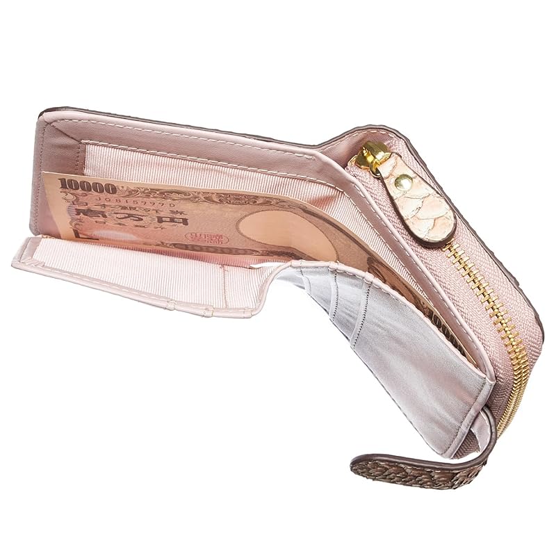 [STIMME] Ausrichten ausrichten Italien Hergestellt von Atema Rindsleder Anaconda Diamantina Damen zweifach gefaltete Geldbörse ``Das Aussehen ist mini Speicherkapazität Zähne Lange Geldbörse