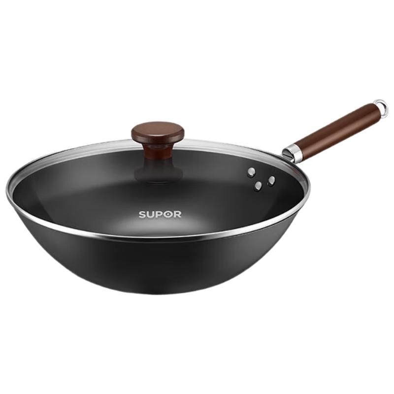 SUPOR 32cm Non-Coated Fine Iron Wok
