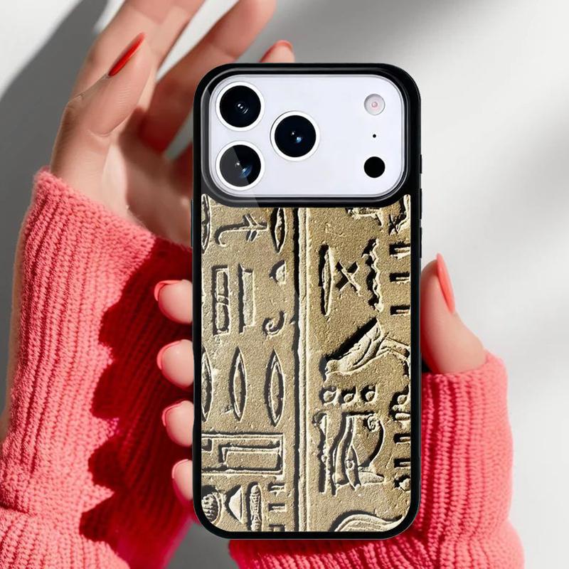 Egyptian-Hieroglyphics Phone Case for iPhone 17 16 15 14 13 Pro Max Back Cover for 12 11 Pro Coque