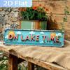 2D Flat, 1pc Vintage Lake-Themed Wall Hanging Sign - 10.16cm X 40.64cm Rustic Farmhouse Decor Suitable for Home, Cafe, Garage, Porch - Minimalist Lake