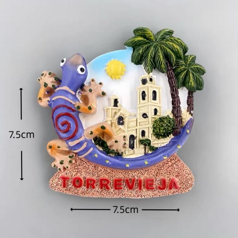 3D Resin Spain Fridge Magnet - Barcelona Seville Donostia Jaen Spanish Travel Souvenir Refrigerator Magnet Home Decor Gift