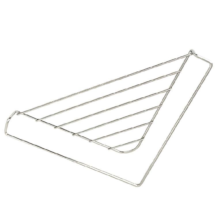 Sponge and Dish Cloth Holder Sink Rack Stainless Steel Corner Drain Shelf with Triangular Shape, Open Wire Organizers for Kitchen Sink Corner Use