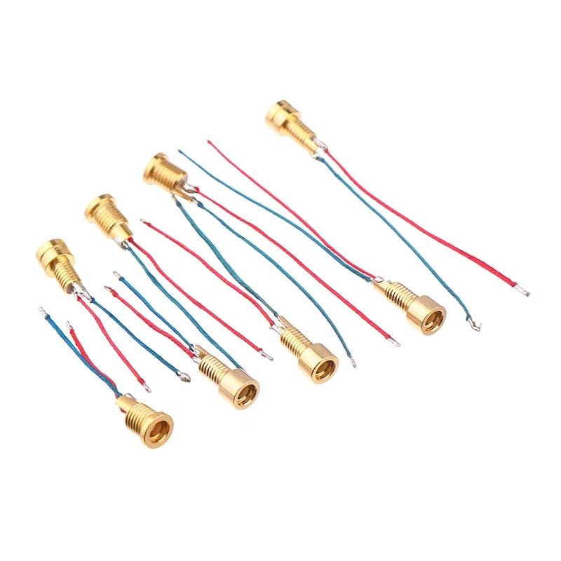 Universal Pin Socket Female Socket With Soldering Wire Mmcx Pure Copper Gold Plated Built-in Hreaded Nut Holder