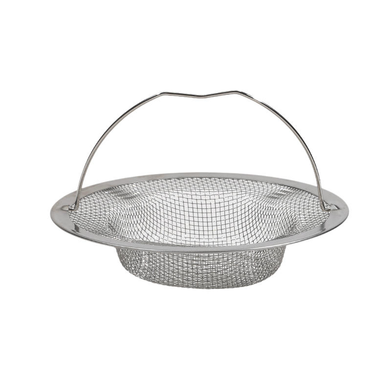 Thickened Kitchen Sink Strainer Basket with Handle Practical Pool Base Universal Vegetable Residue Filter Drainer
