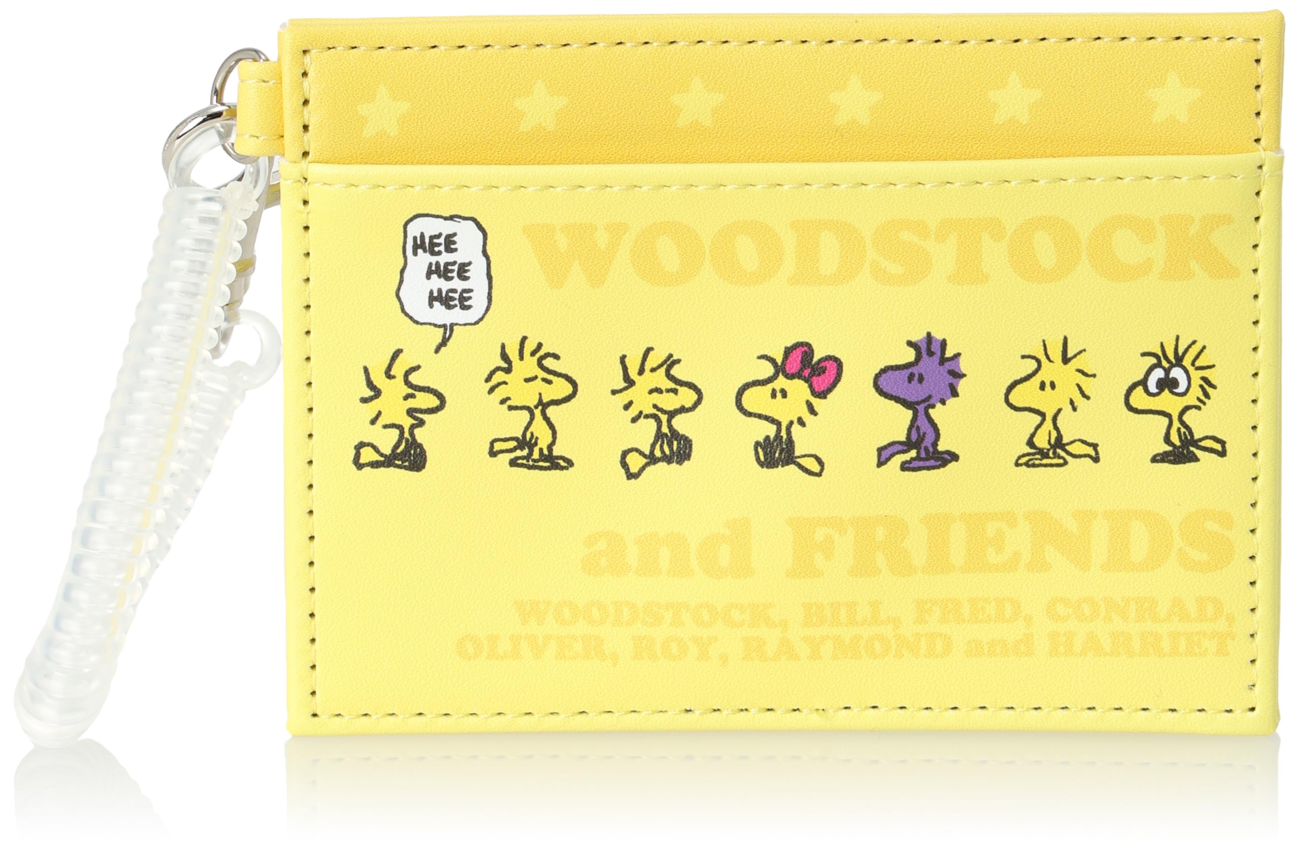 

Pass commuter pass card synthetic with coil for for cute 0374 Woodstock [Snoopy] case, holder, case, leather, chain, simple, thin, school, travel,