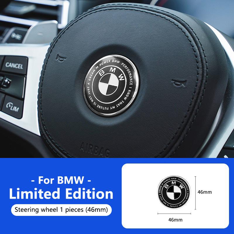 BBKD8 1/4/7Pcs Car Front Rear Logo Hub Center Cover Steering Wheel Center Cover For BMW M E46 E36 E34 F10 E90 E60 F30 E53 E30 E92 E87