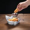 Creative Snack Basket Organizer with Hanging Sauce Cup for Stainless Steel Display