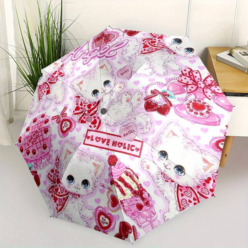 Yin Yang Cats Automatic Folding Umbrella Compact Lightweight For Outdoor Adventurest21