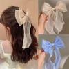 Mesh Bow Hair Clip Women Sweet Ponytail Cute Spring Clips Fashion Hair Accessories