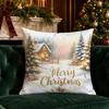 Christmas Themed Pillow Covers Pattern Cushion Cover Suitable for Sofa Bedroom Car Pillow Cover