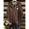 Damenbekleidung Bohemian Floral Tunika Übergröße Damen Bohemian Floralprint Tunika T-Shirt Kurzarm O-Ausschnitt Freizeitkleidung