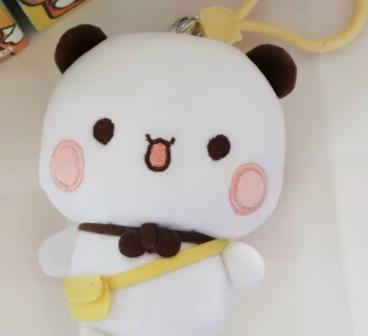 Nieuwe Panda Bubu En Yier Pluche Hanger Poppen Schattige Cartoon Panda Beer Pop Sleutelhanger Rugzak Hanger Koppel Cadeaus white