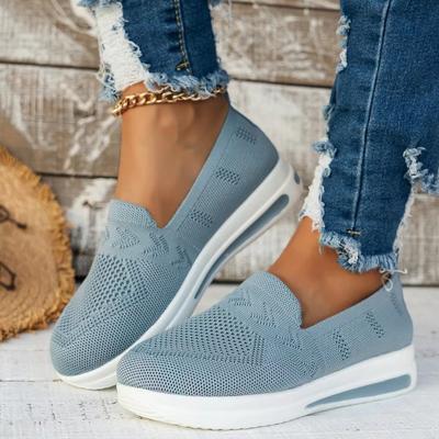 Shoes for Women Summer Autumn Fashion Mesh Breathable Comfortable Slip On Platform Wedges Shoes Flats Zapatos De Mujer 36-41
