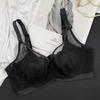  Cat's claw crystal cup underwear women's big breasts show small thin lace mesh yarn gathers and closes the secondary breasts to adjust the bra.