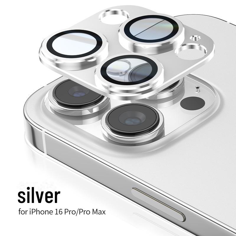 מגן עדשות Apple 16Pro לאייפון 14 פרו מקס: סרט מתכת עין הנשר מלא