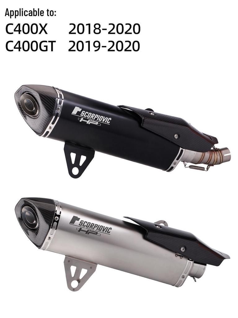 Carbon Fiber Tail Section Exhaust for BMW C400X/C400GT Motorcycle