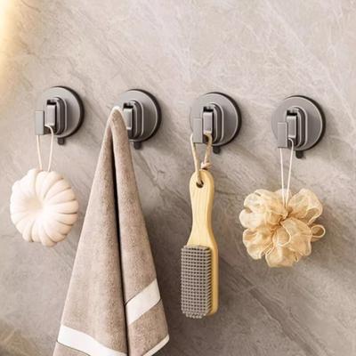 Adjustable Waterproof Suction Cup Hook No Punching Wall Hook Strong Load-Bearing Wall Hanger for Kitchen Bathroom Storage Organization